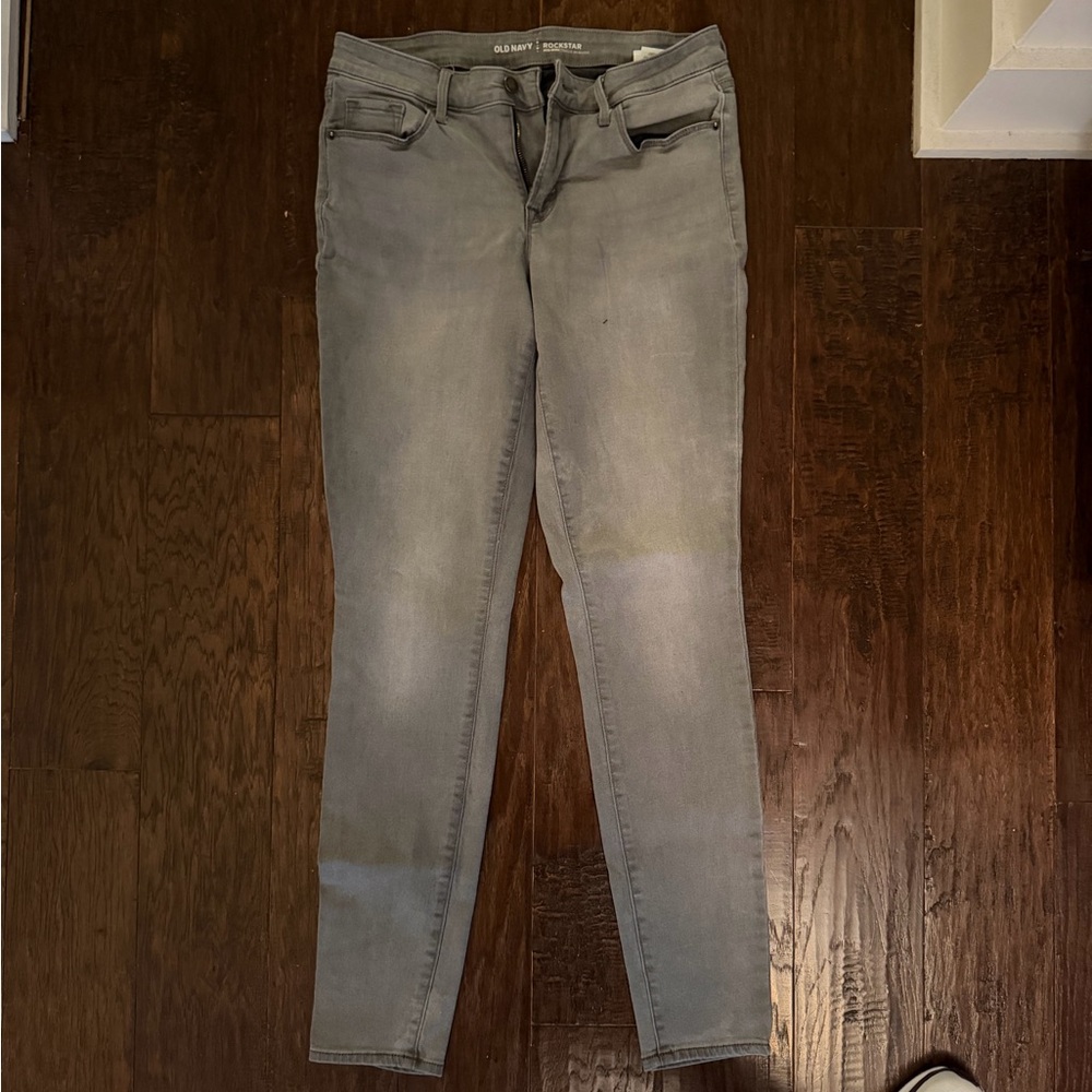 Old Navy Women's Light Gray Skinny Jeans long